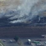 Grass fire behind Golden businesses contained