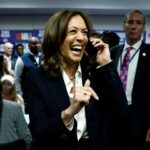 Kamala Harris calls voters from DNC phone bank