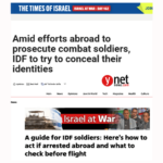 Sense of impunity ‘absolute’: The NGO holding Israeli soldiers to account