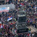 Thousands protest in Serbia to honour railway station disaster victims